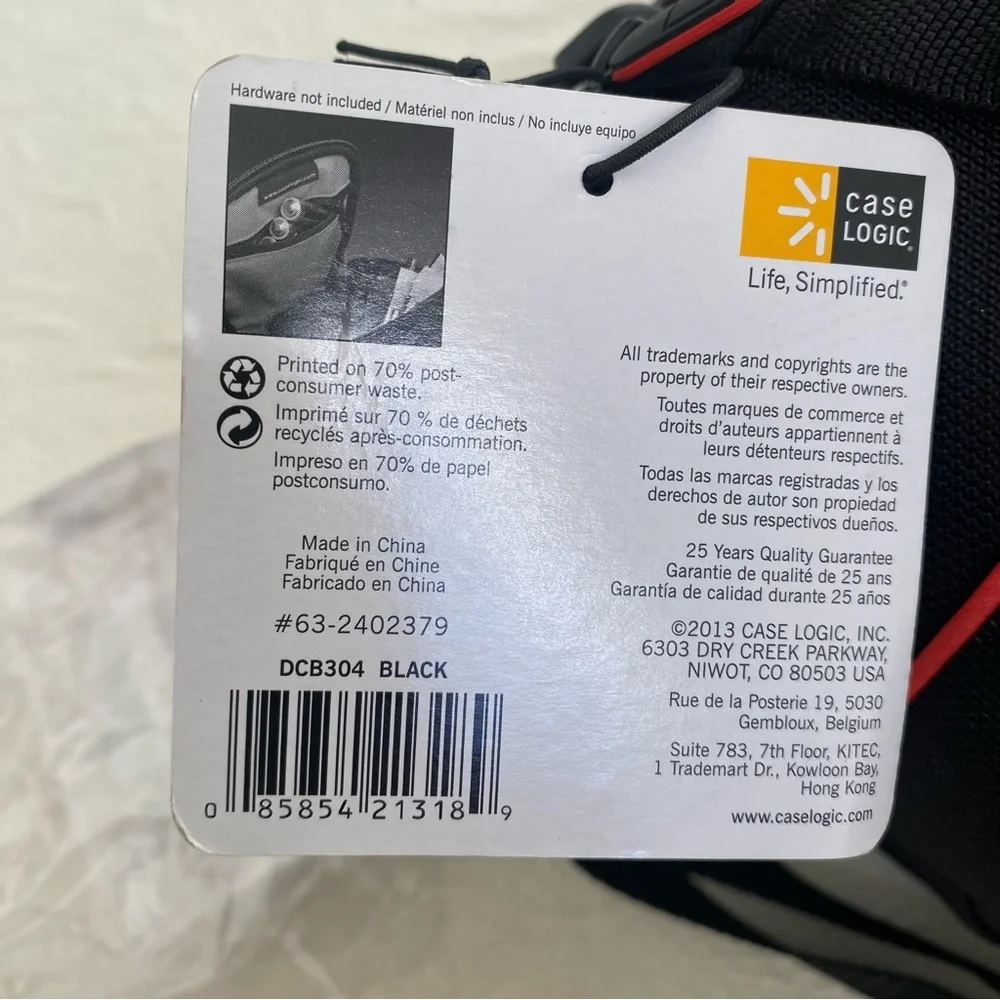 Case Logic Black Padded Compact system/hybrid Camera Bag DCB304 NWT